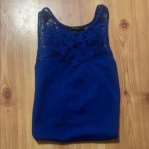 Elegant Blue Lace Dress